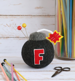 Load image into Gallery viewer, F Bomb pin cushion pattern
