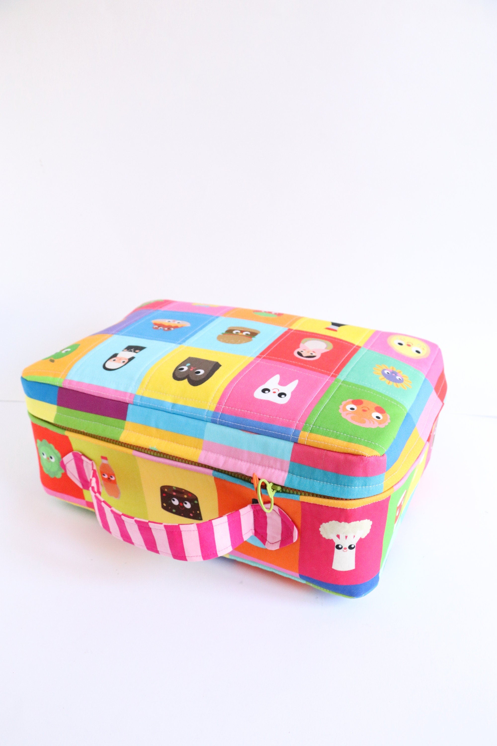 Suitcase Inside Pattern Small World Suitcase PDF Sewing Pattern | Fabric Travel Case for Kids ...