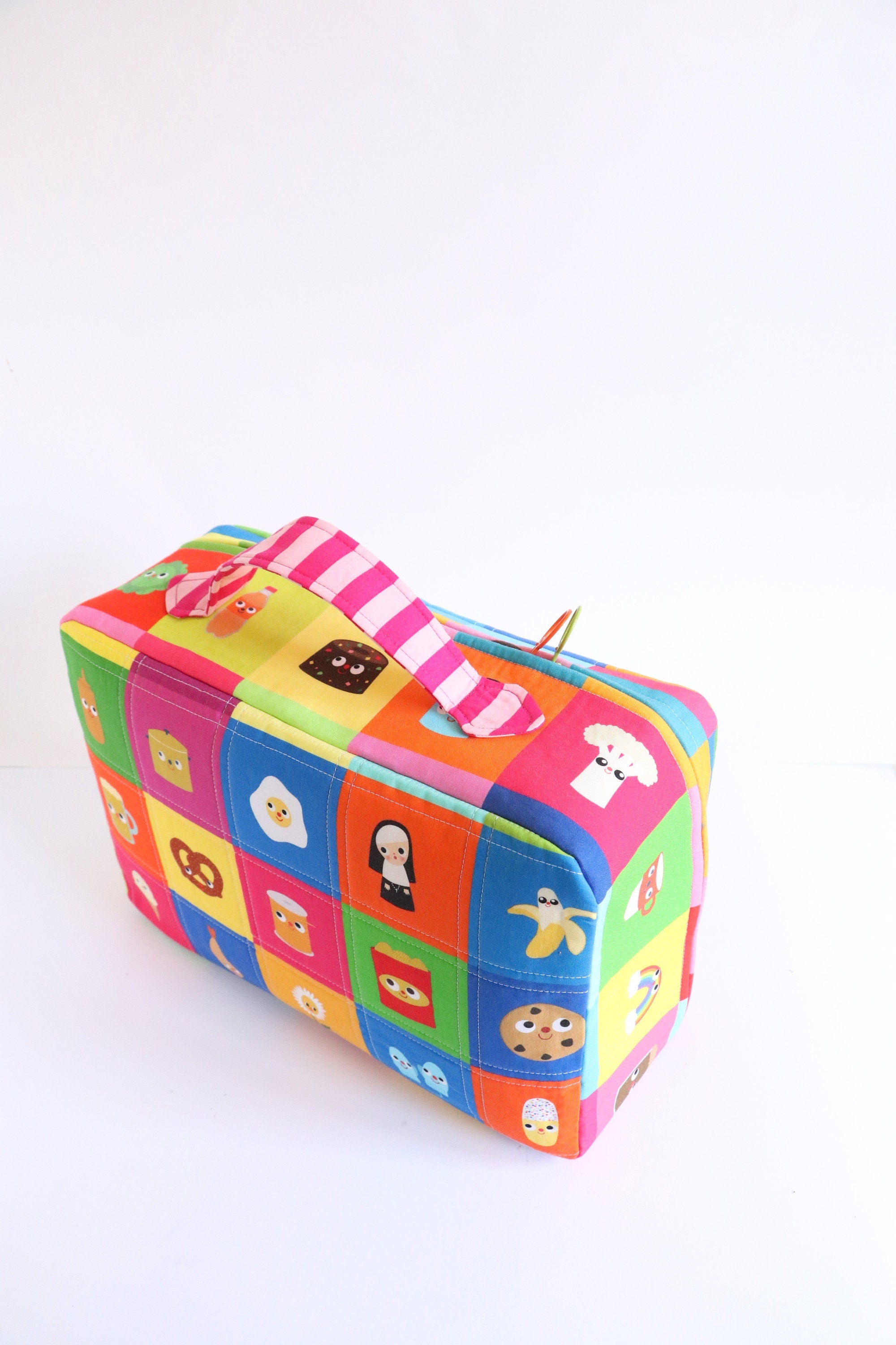 Suitcase Inside Pattern Small World Suitcase PDF Sewing Pattern | Fabric Travel Case for Kids ...
